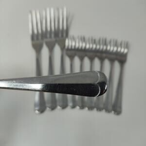 9X FK Orleans Silver stainless ORL19 Dinner Cocktail Dessert Forks Flatware